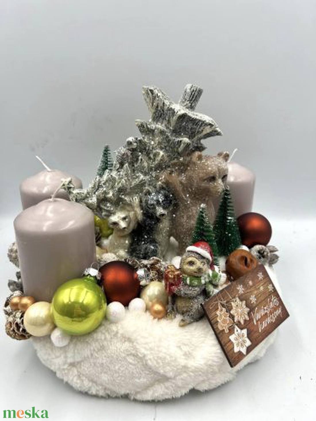 Erdei állatkák karácsonya-Karácsonyi- gyertyás - karácsony - adventi díszek - adventi gyertyadíszek és koszorúdíszek - Meska.hu Erdei állatkák karácsonya-Karácsonyi- gyertyás - karácsony - adventi díszek - adventi gyertyadíszek és koszorúdíszek - Meska.hu