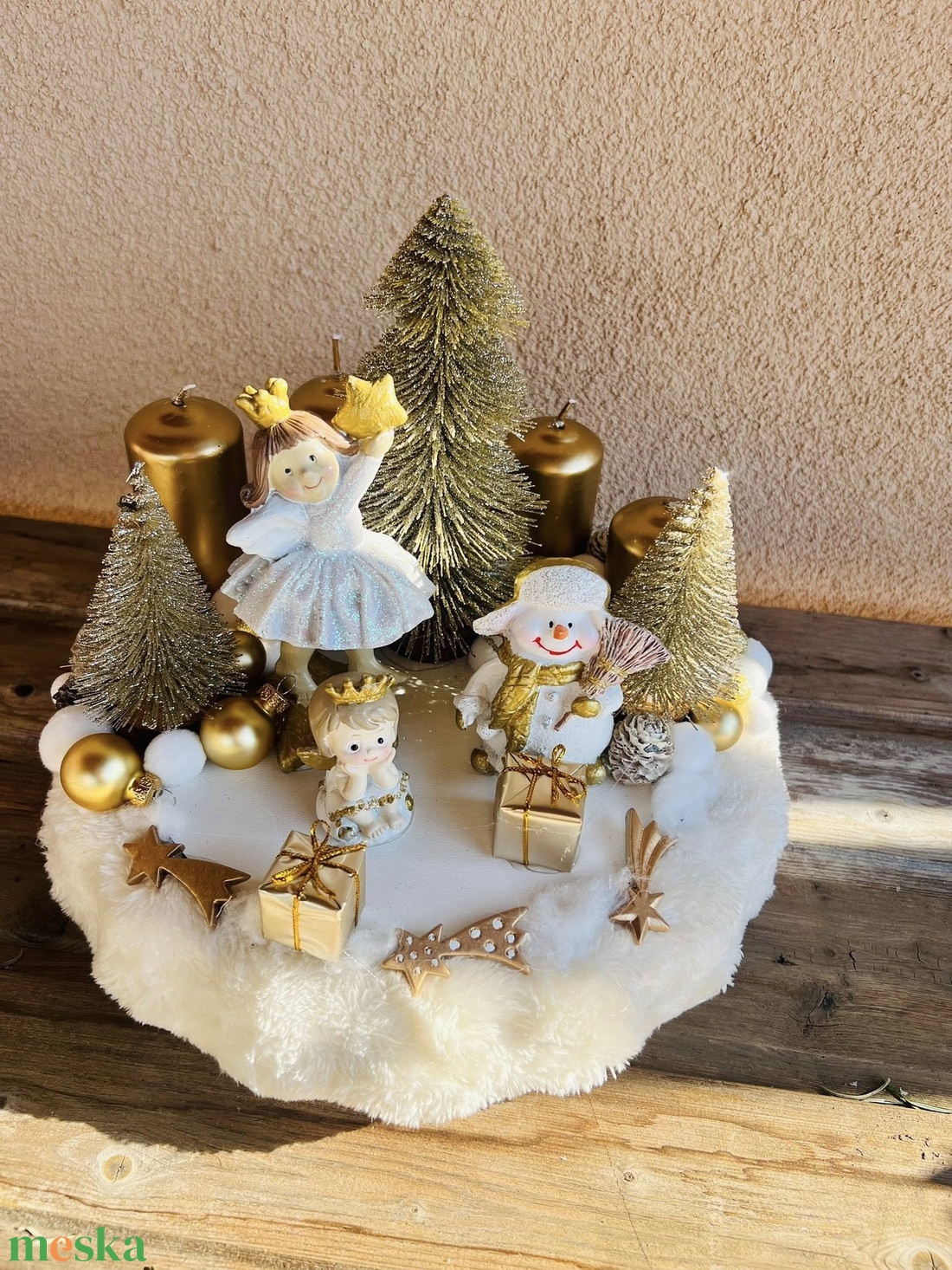 Aranyerdő karácsonya  Téli mese adventi asztaldísz - karácsony - adventi díszek - adventi asztaldísz - Meska.hu