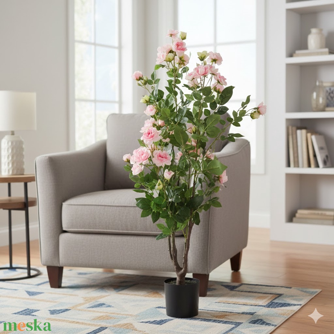 rózsabokor cserepes 95 cm rózsaszín -  - Meska.hu