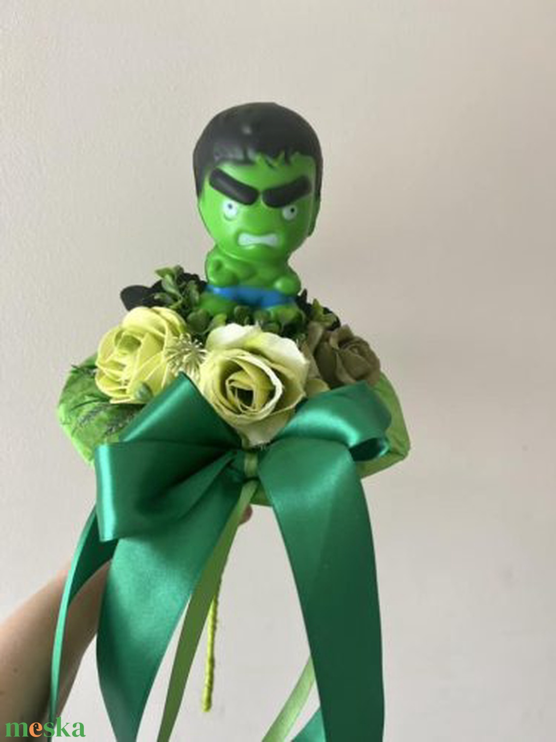 Hulk szuperhősök ballagási csokor - otthon & életmód - virágdekoráció - virágok - virágcsokor - Meska.hu