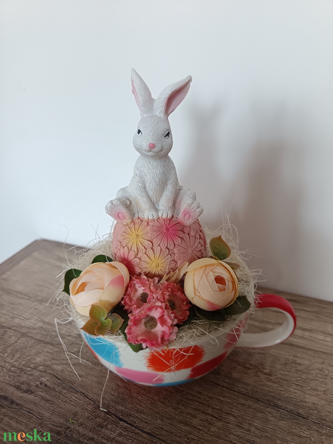 Húsvéti színes dekoráció  - ünnepi díszek, dekorációk - húsvéti díszek és dekorációk - húsvéti virágos díszek - Meska.hu