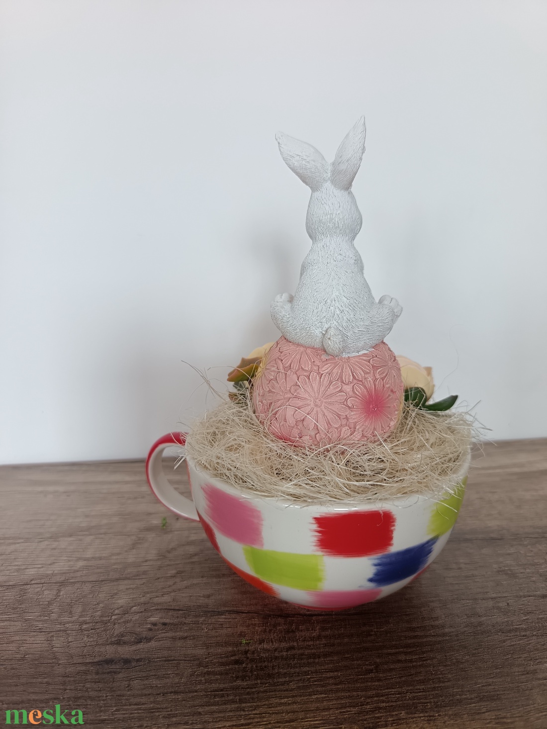 Húsvéti színes dekoráció  - ünnepi díszek, dekorációk - húsvéti díszek és dekorációk - húsvéti virágos díszek - Meska.hu