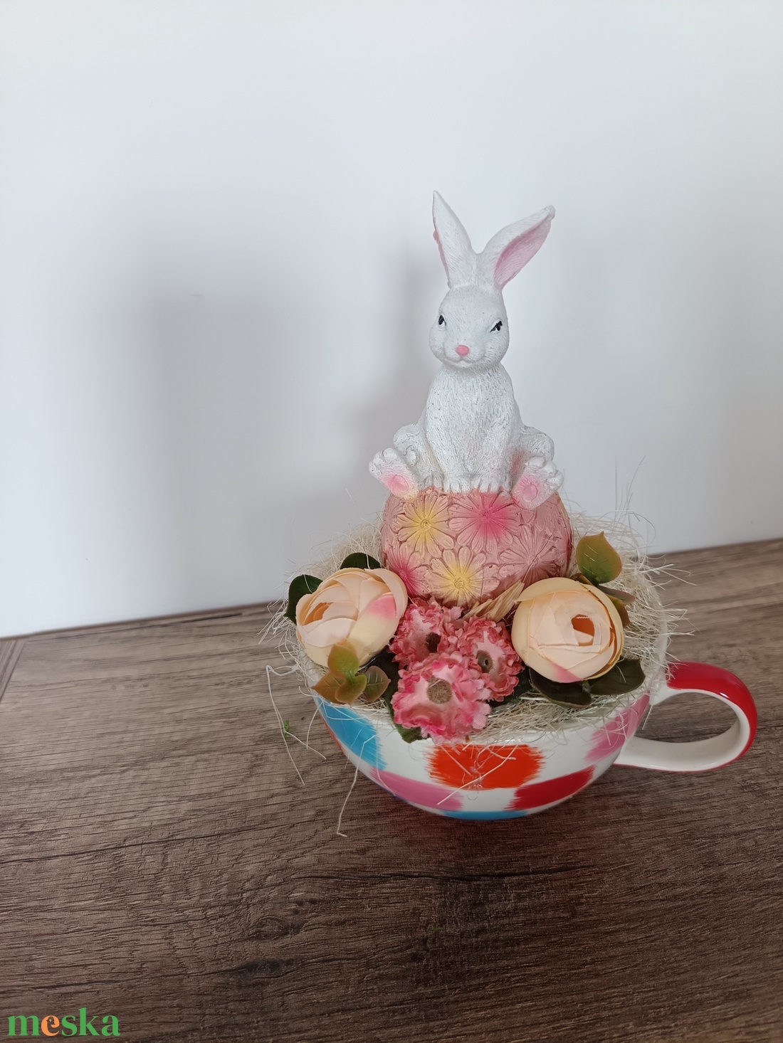 Húsvéti színes dekoráció  - ünnepi díszek, dekorációk - húsvéti díszek és dekorációk - húsvéti virágos díszek - Meska.hu