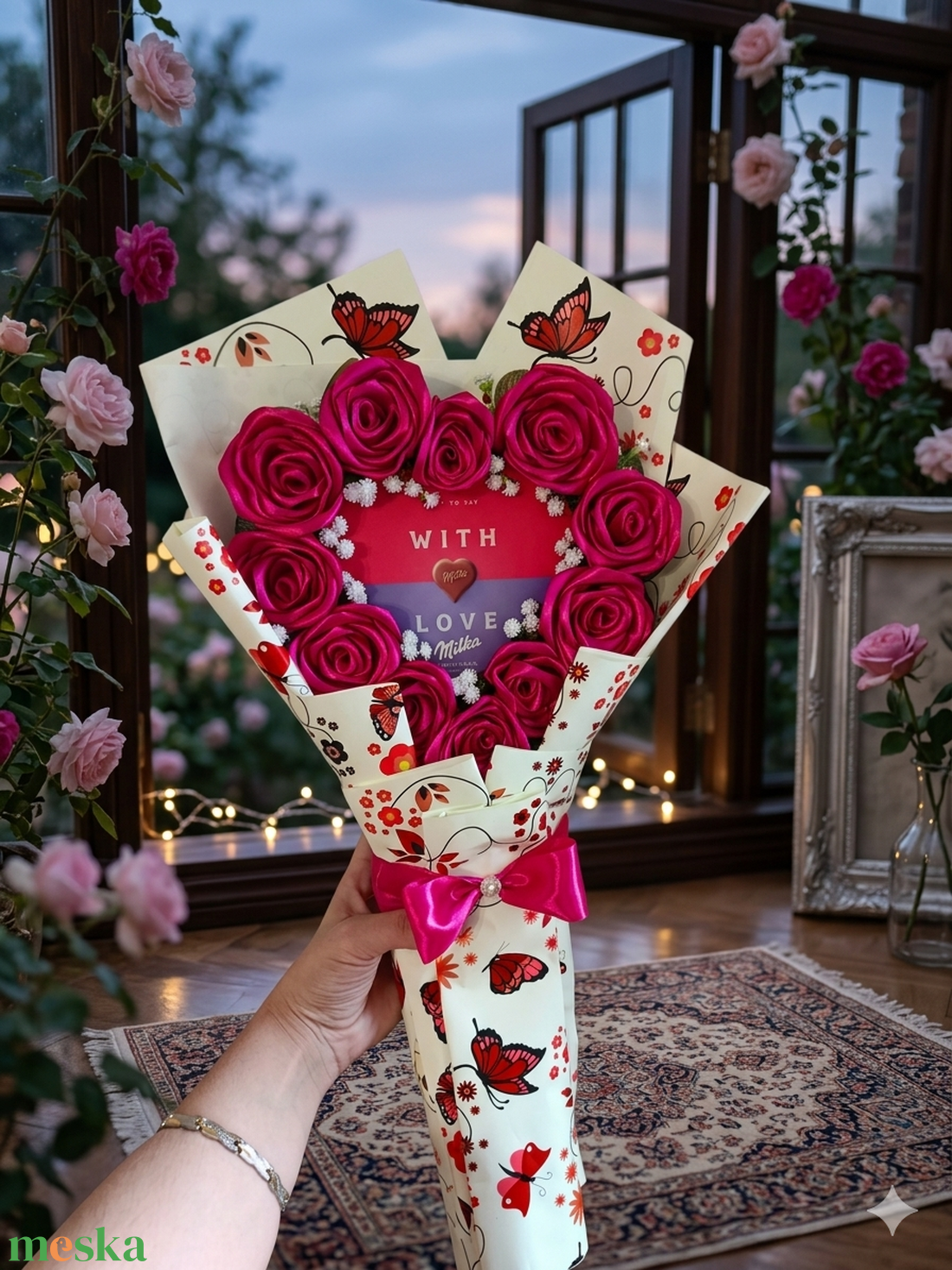 Ballagó csokor  - otthon & életmód - virágdekoráció - virágok - virágcsokor - Meska.hu