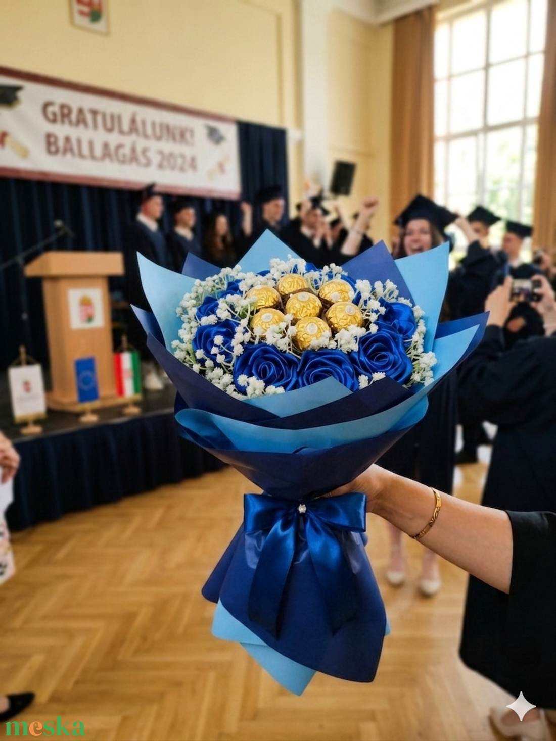 Ballagó csokor fiú  - otthon & életmód - virágdekoráció - virágok - virágcsokor - Meska.hu