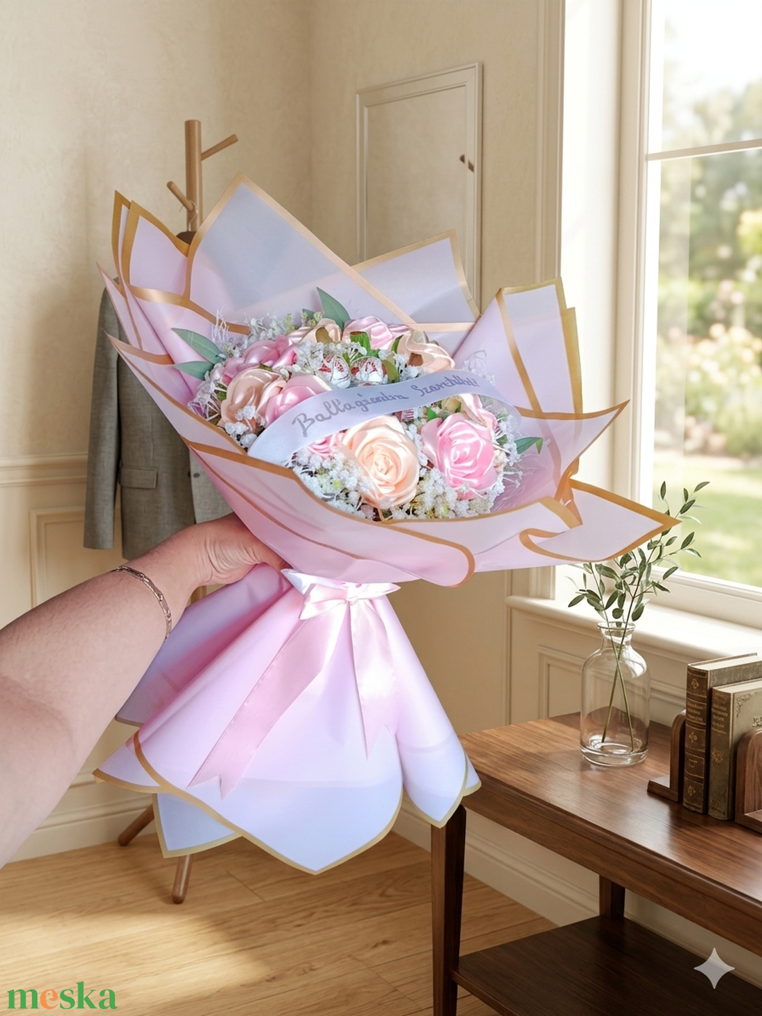 Ballagó csokor nagy - otthon & életmód - virágdekoráció - virágok - virágcsokor - Meska.hu