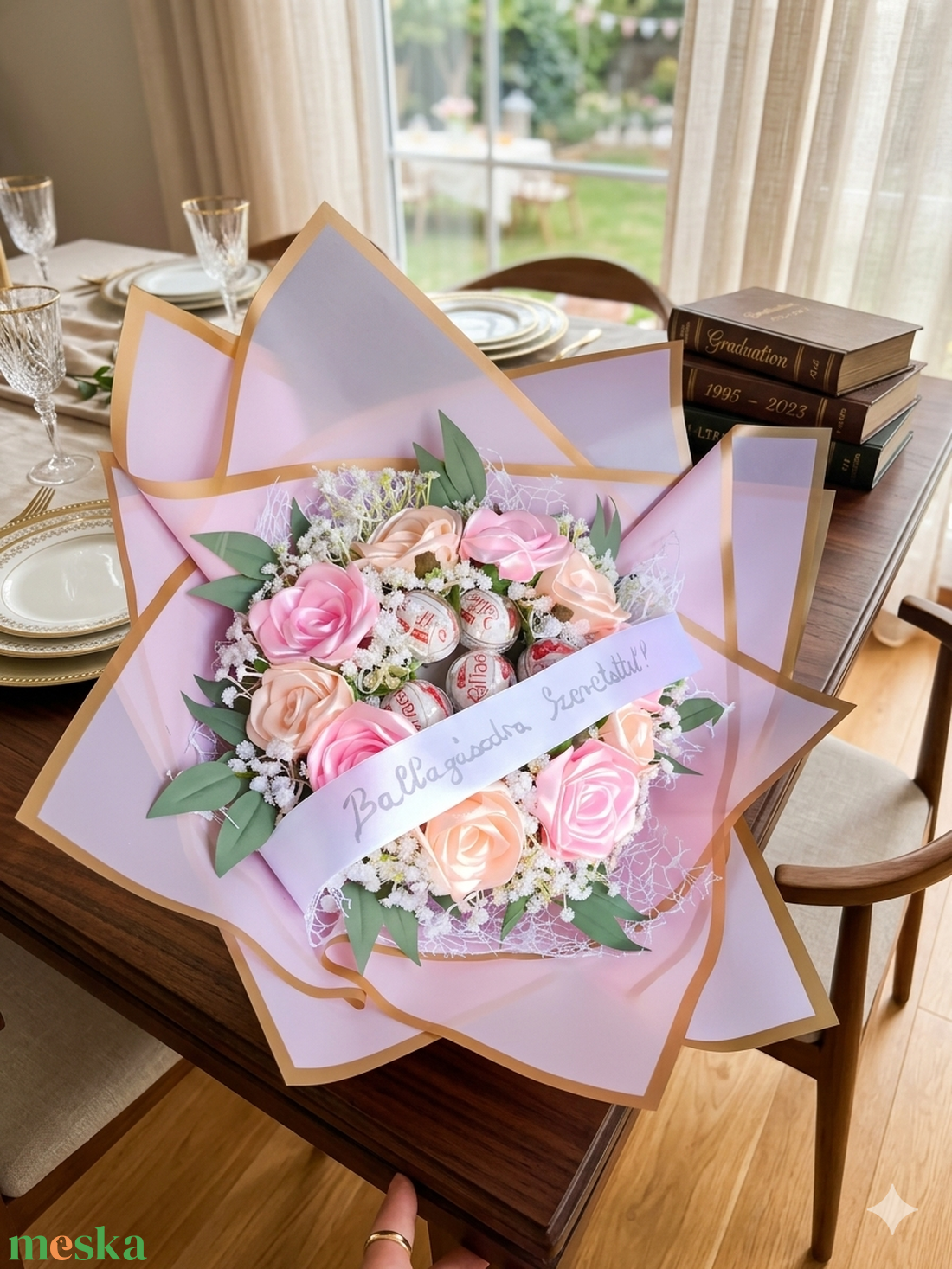 Ballagó csokor nagy - otthon & életmód - virágdekoráció - virágok - virágcsokor - Meska.hu