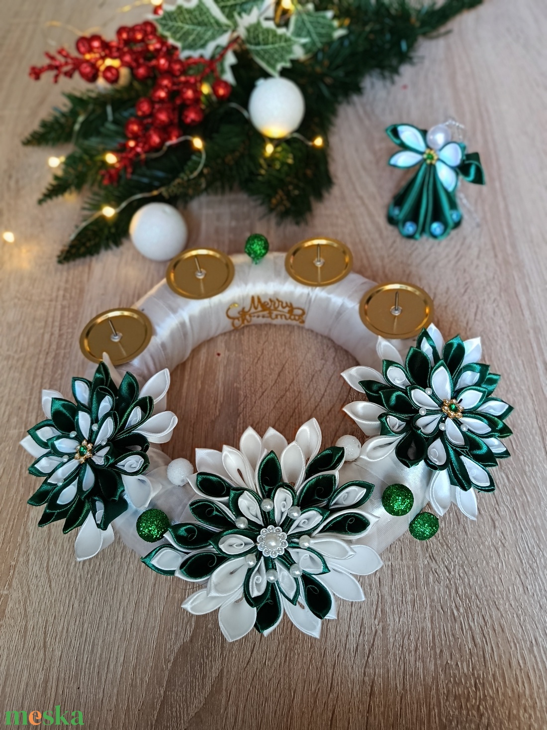 Adventi koszorú  - karácsony - adventi díszek - adventi koszorú - Meska.hu