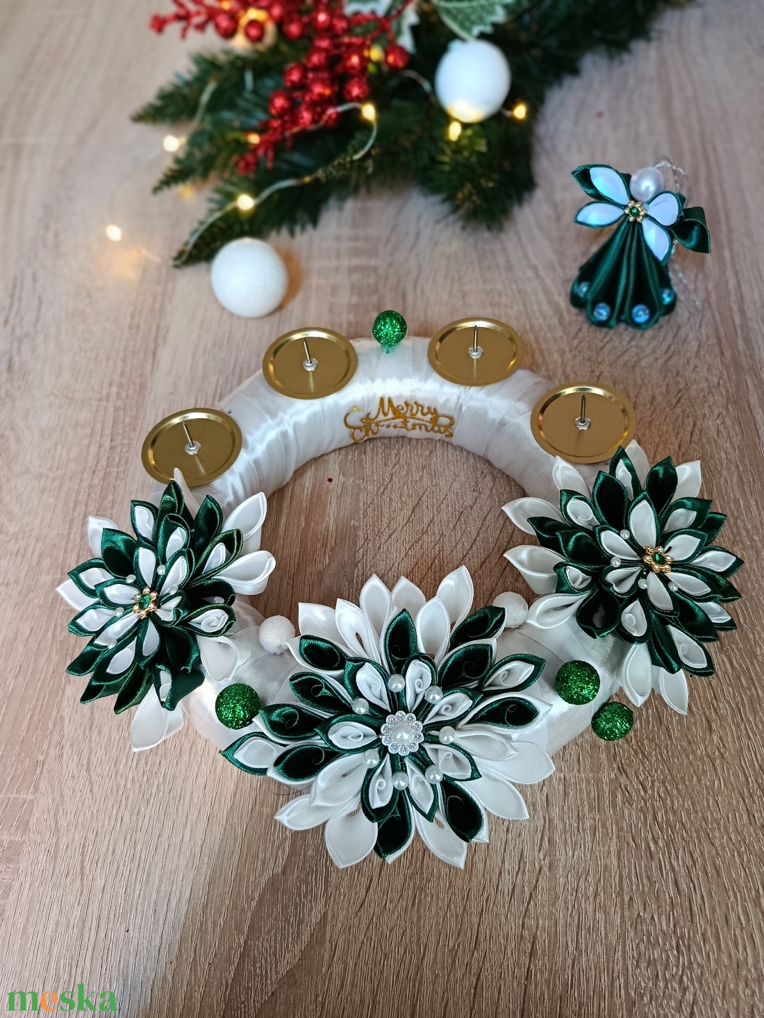 Adventi koszorú  - karácsony - adventi díszek - adventi koszorú - Meska.hu