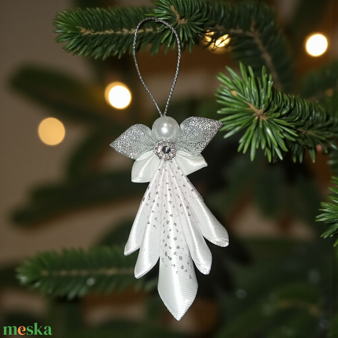 Rózsaszín Angyal - karácsony - karácsonyi lakásdekoráció - karácsonyfadíszek - Meska.hu