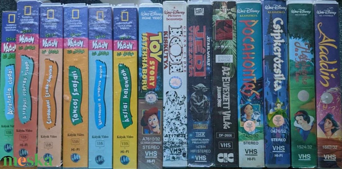 VHS mese és film kazetták. - művészet - bakelit lemezek & kazetták - Meska.hu