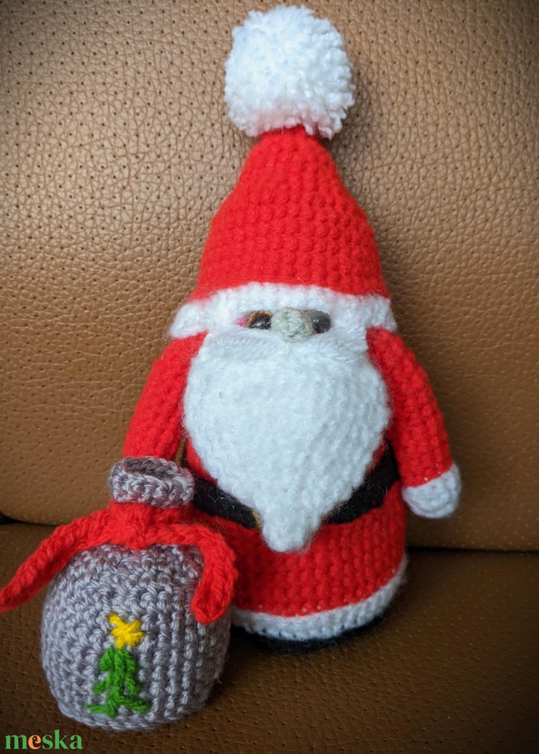 Zsákos Mikulás - karácsony - karácsonyi lakásdekoráció - karácsonyi manók, figurák - Meska.hu