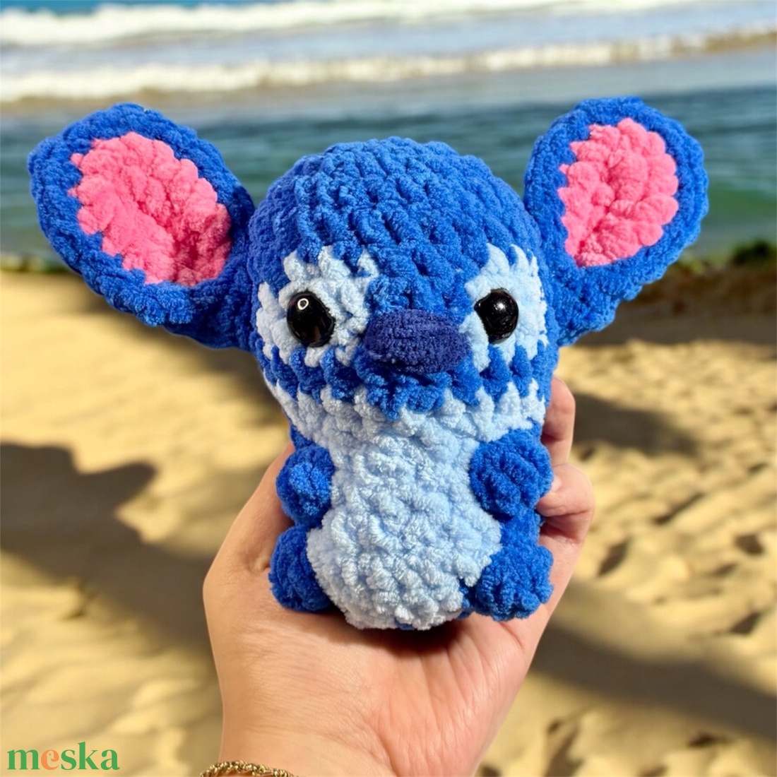 Horgolt Stitch plüss kézzel készült figura kék és rózsaszín színben - játék & sport - plüssállat & játékfigura - más figura - Meska.hu Horgolt Stitch plüss kézzel készült figura kék és rózsaszín színben - játék & sport - plüssállat & játékfigura - más figura - Meska.hu