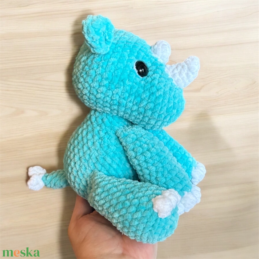 Türkiz Orrszarvú plüss kb. 20x17 cm - Szuper-puha ölelhető barát - játék & sport - plüssállat & játékfigura - más figura - Meska.hu Türkiz Orrszarvú plüss kb. 20x17 cm - Szuper-puha ölelhető barát - játék & sport - plüssállat & játékfigura - más figura - Meska.hu