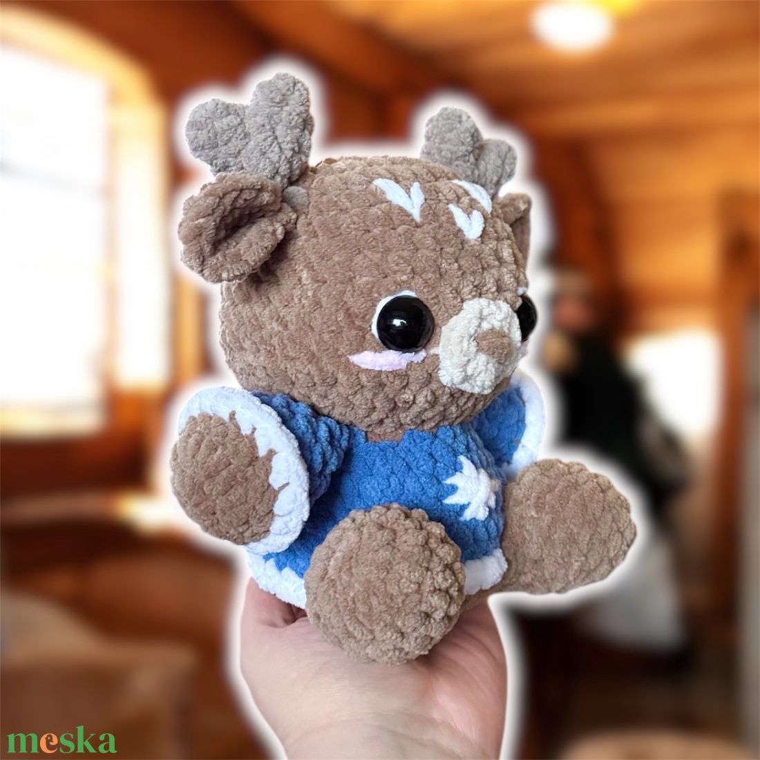 Horgolt rénszarvas plüss (amigurumi) - játék & sport - plüssállat & játékfigura - más figura - Meska.hu