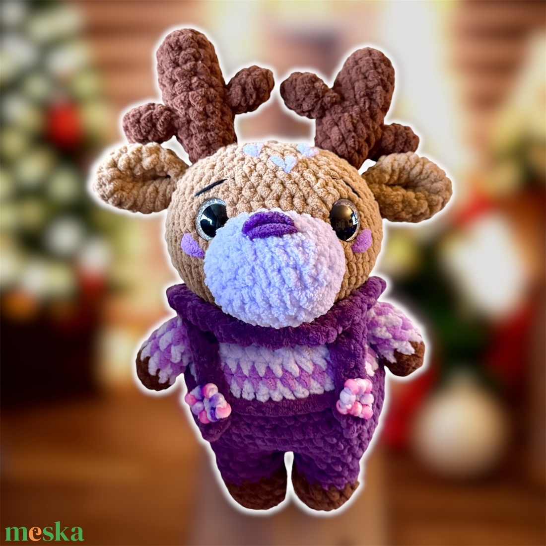 Horgolt nagy rénszarvas plüss (amigurumi) - játék & sport - plüssállat & játékfigura - más figura - Meska.hu