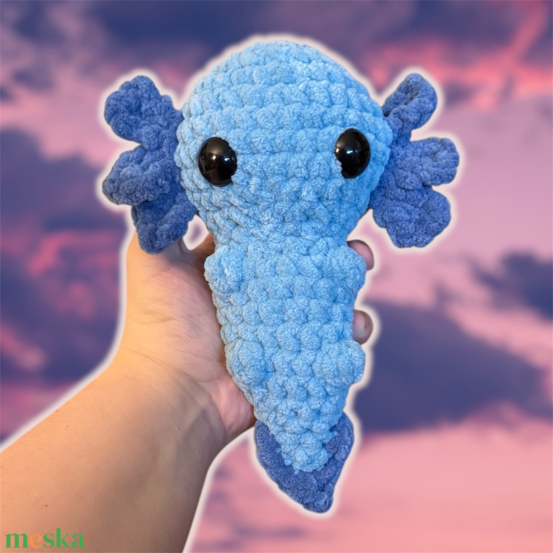 Horgolt axolotl plüss - játék & sport - plüssállat & játékfigura - más figura - Meska.hu
