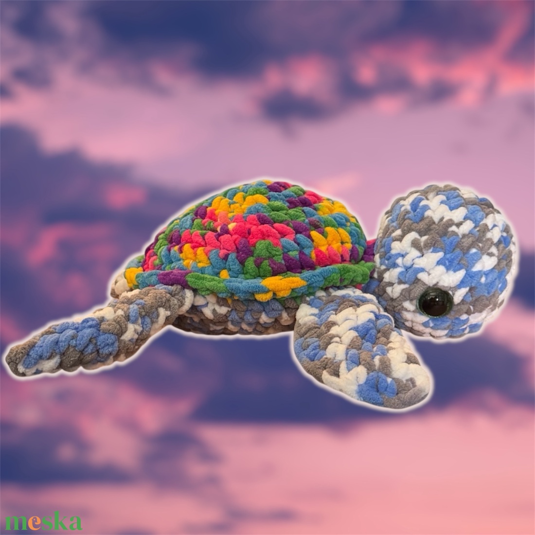 Horgolt tengeri teknős - játék & sport - plüssállat & játékfigura - teknős - Meska.hu