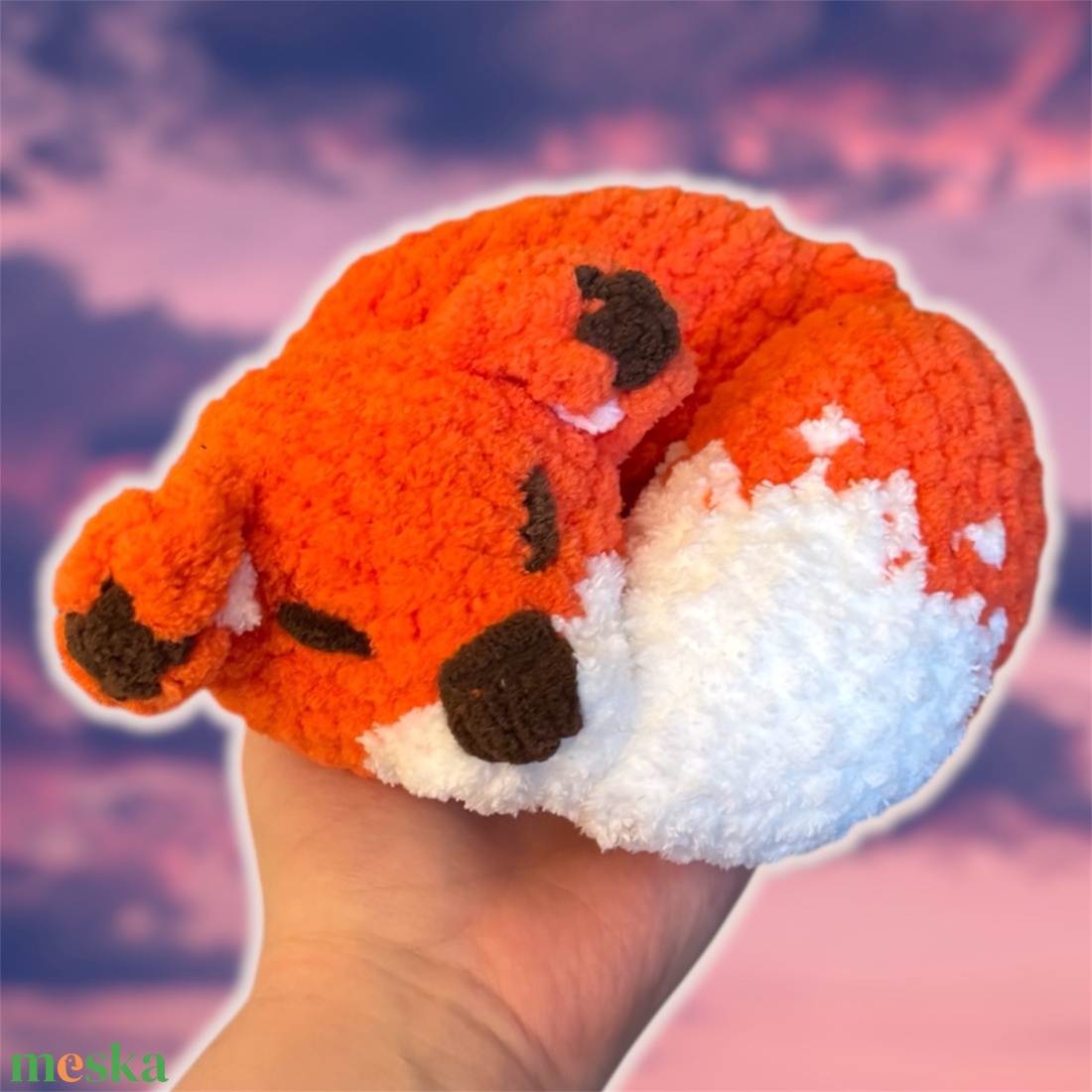 Horgolt kerek róka - játék & sport - plüssállat & játékfigura - más figura - Meska.hu