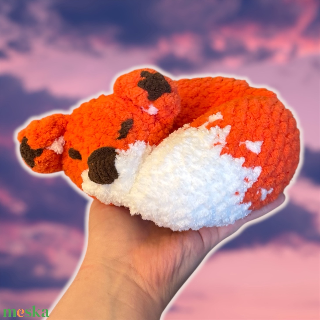 Horgolt kerek róka - játék & sport - plüssállat & játékfigura - más figura - Meska.hu