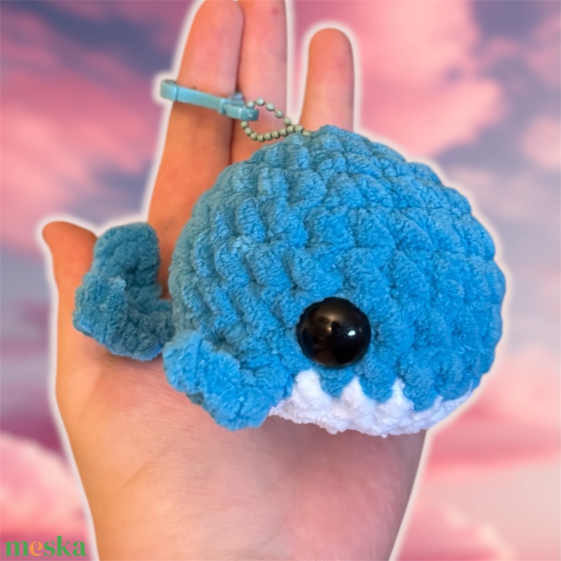 Horgolt bálna kulcstartó - táska & tok - kulcstartó & táskadísz - kulcstartó - Meska.hu