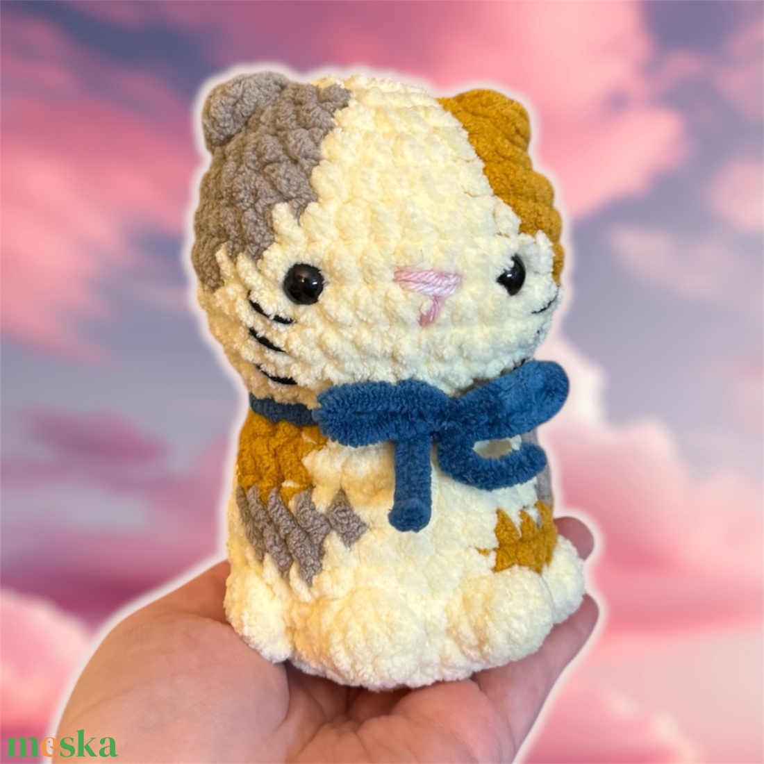 Horgolt mintás cica - játék & sport - plüssállat & játékfigura - cica - Meska.hu