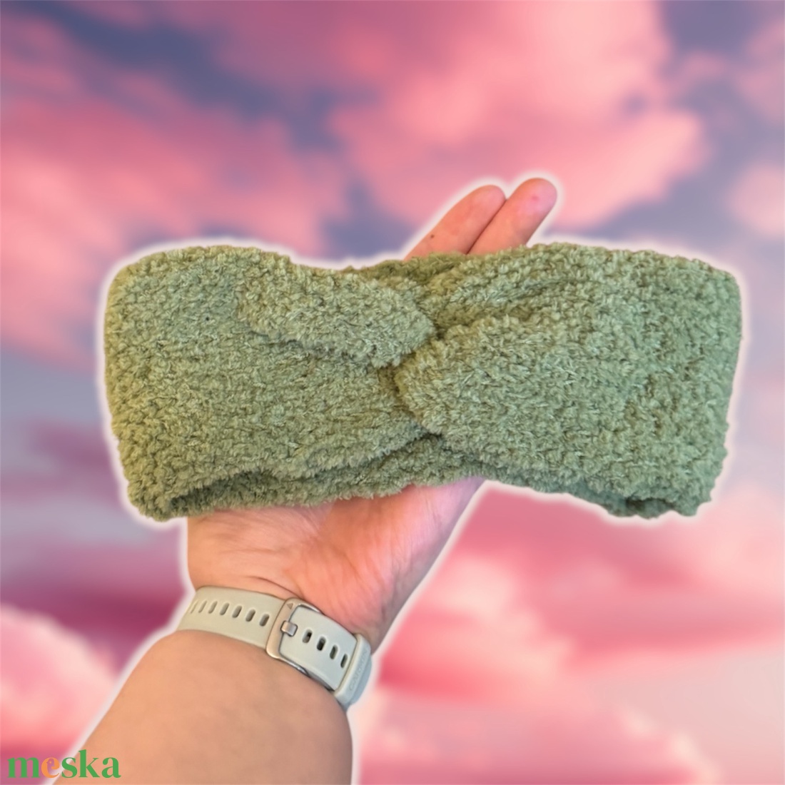 Akril kötött fülvédő (vékony) - ruha & divat - sál, sapka, kendő - fejpánt - Meska.hu