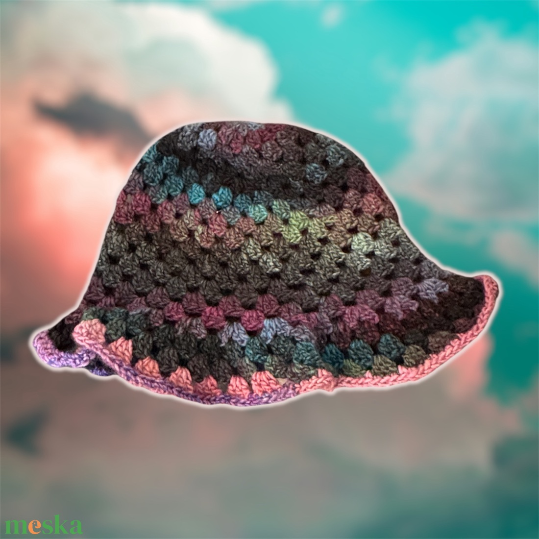 Horgolt akril halászsapka (bucket hat) - ruha & divat - sál, sapka, kendő - sapka - Meska.hu