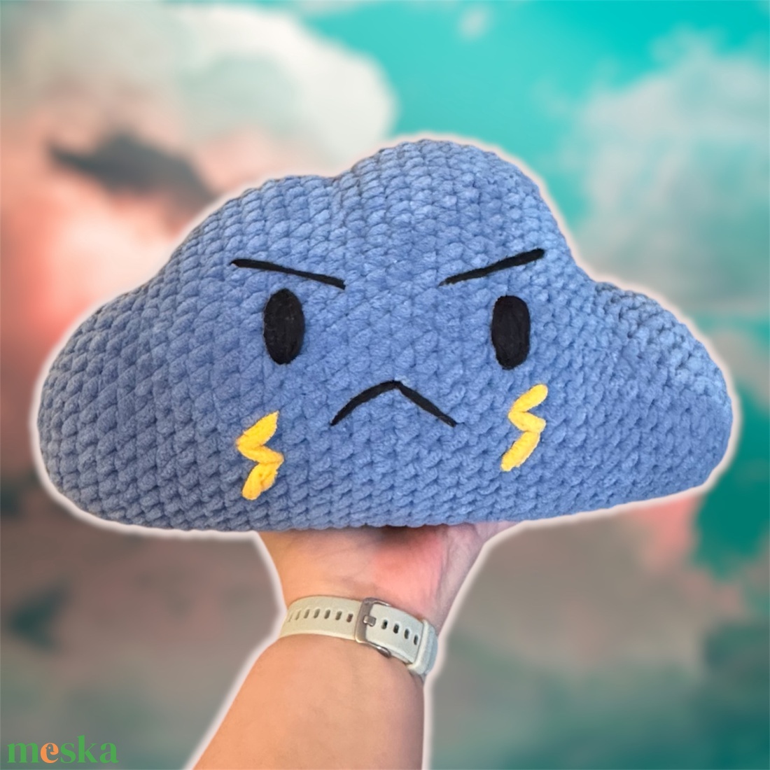 Horgolt felhő - játék & sport - plüssállat & játékfigura - más figura - Meska.hu