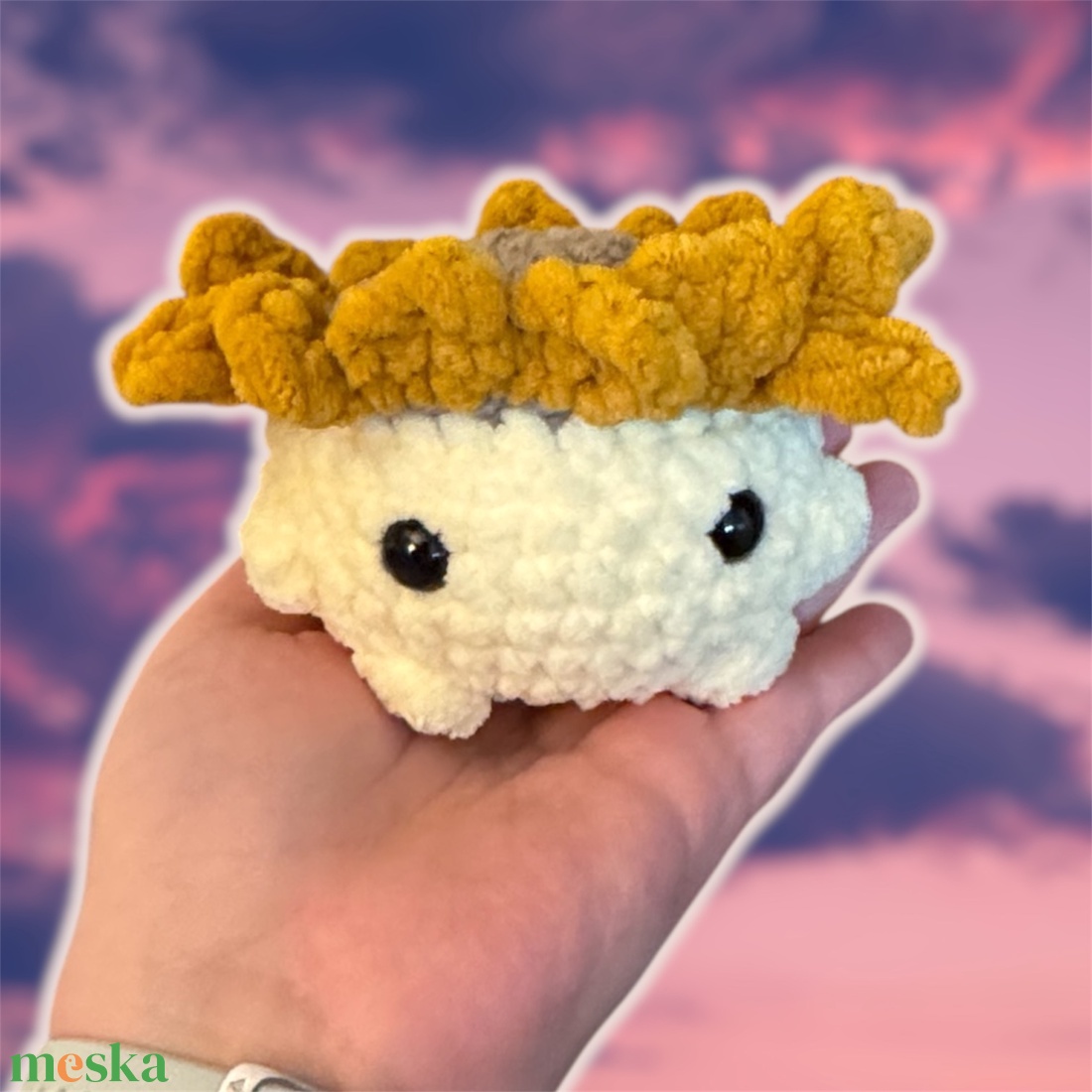 Horgolt napraforgó törpe - játék & sport - plüssállat & játékfigura - más figura - Meska.hu