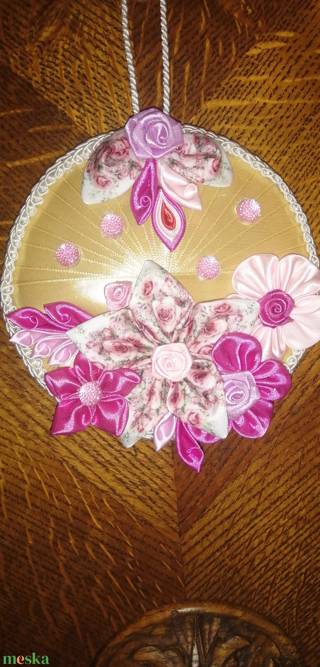 Rózsás ajtódísz - otthon & életmód - dekoráció - ajtó- és ablak dekoráció - ajtódísz & kopogtató - Meska.hu