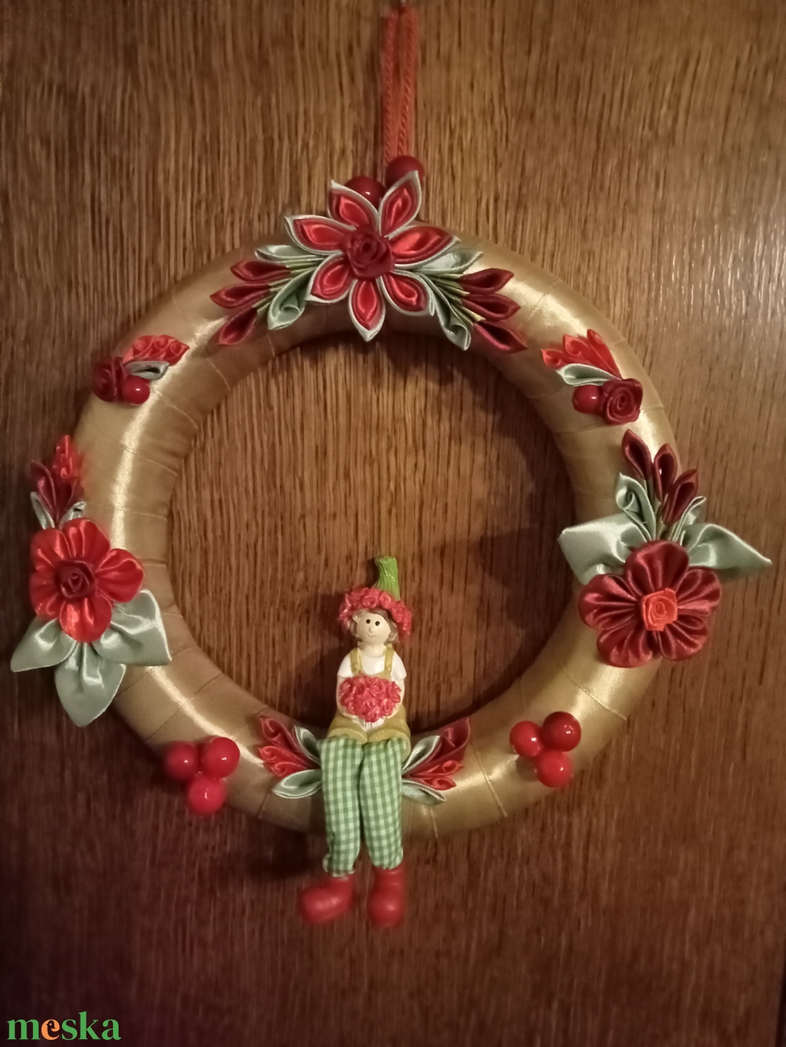 Kertészruhás ajtódísz - otthon & életmód - dekoráció - ajtó- és ablak dekoráció - ajtódísz & kopogtató - Meska.hu Kertészruhás ajtódísz - otthon & életmód - dekoráció - ajtó- és ablak dekoráció - ajtódísz & kopogtató - Meska.hu