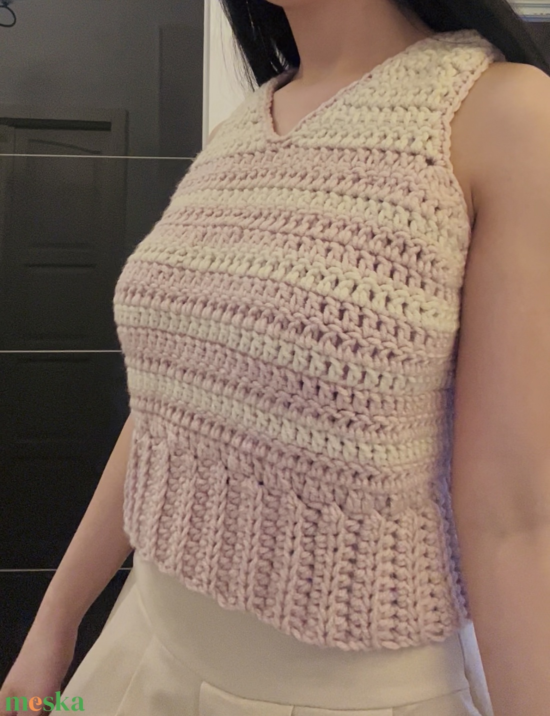Kézzel horgolt mellénytop - S méret - ruha & divat - női ruha - top - Meska.hu