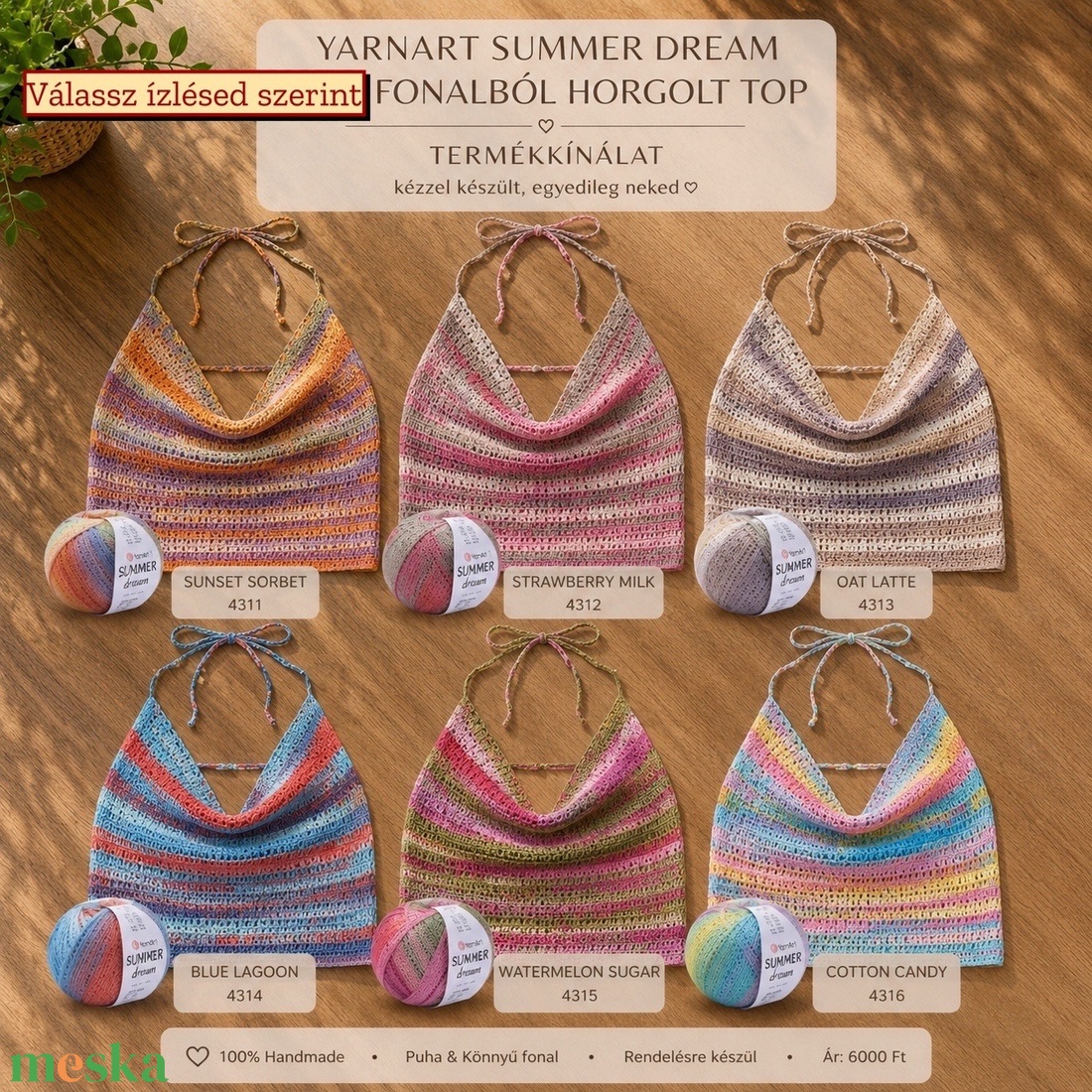 Kézzel horgolt cowl neck top � nyári statement darab - ruha & divat - női ruha - top - Meska.hu