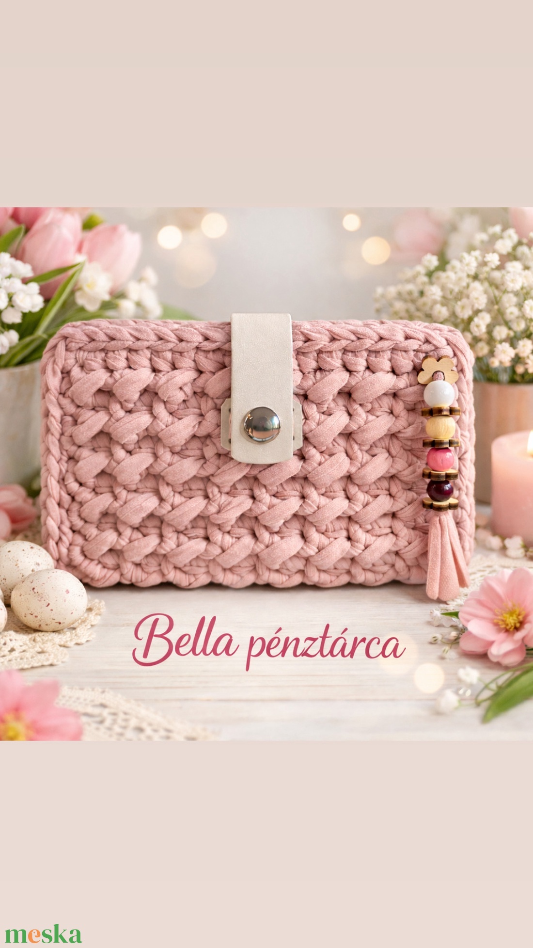 Horgolt pénztárca - táska & tok - pénztárca & más tok - pénztárca - női pénztárca - Meska.hu