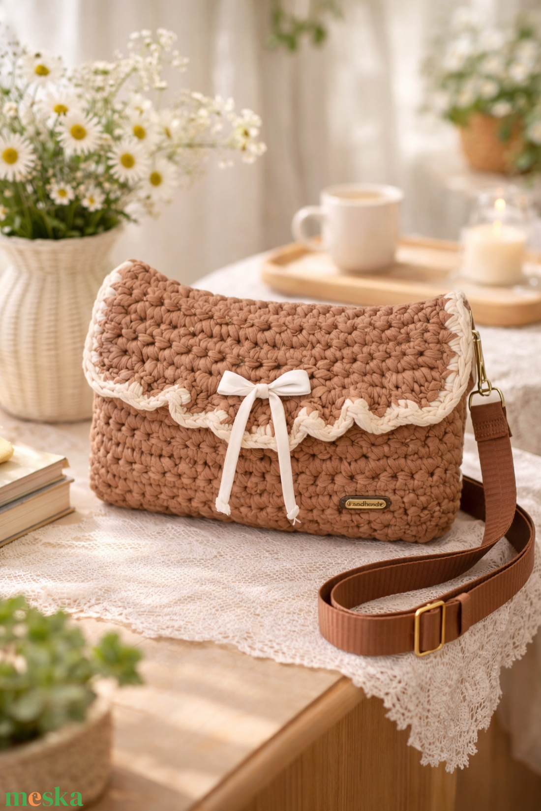 Horgolt táska - táska & tok - kézitáska & válltáska - válltáska - Meska.hu