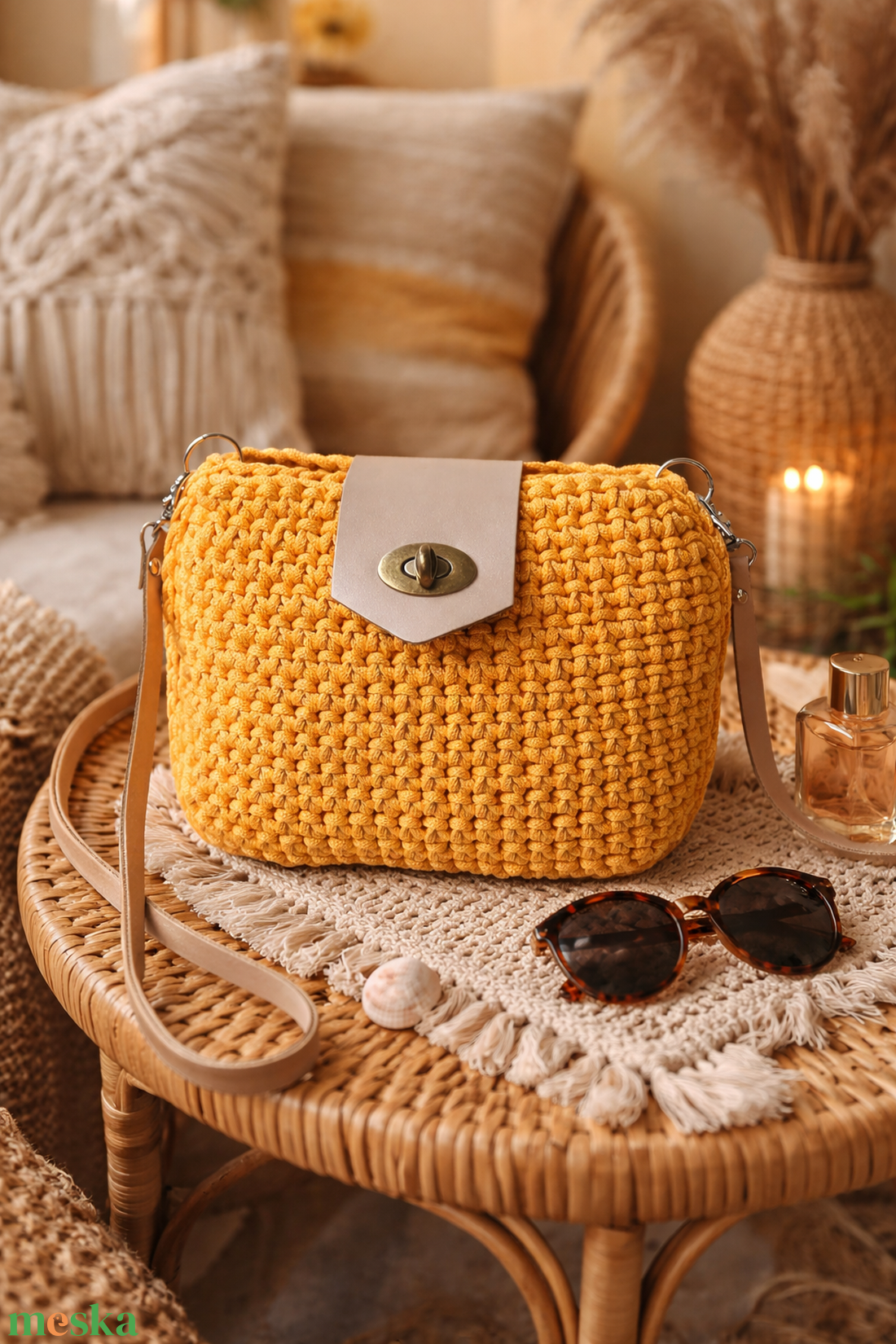 Horgolt táska - táska & tok - kézitáska & válltáska - válltáska - Meska.hu