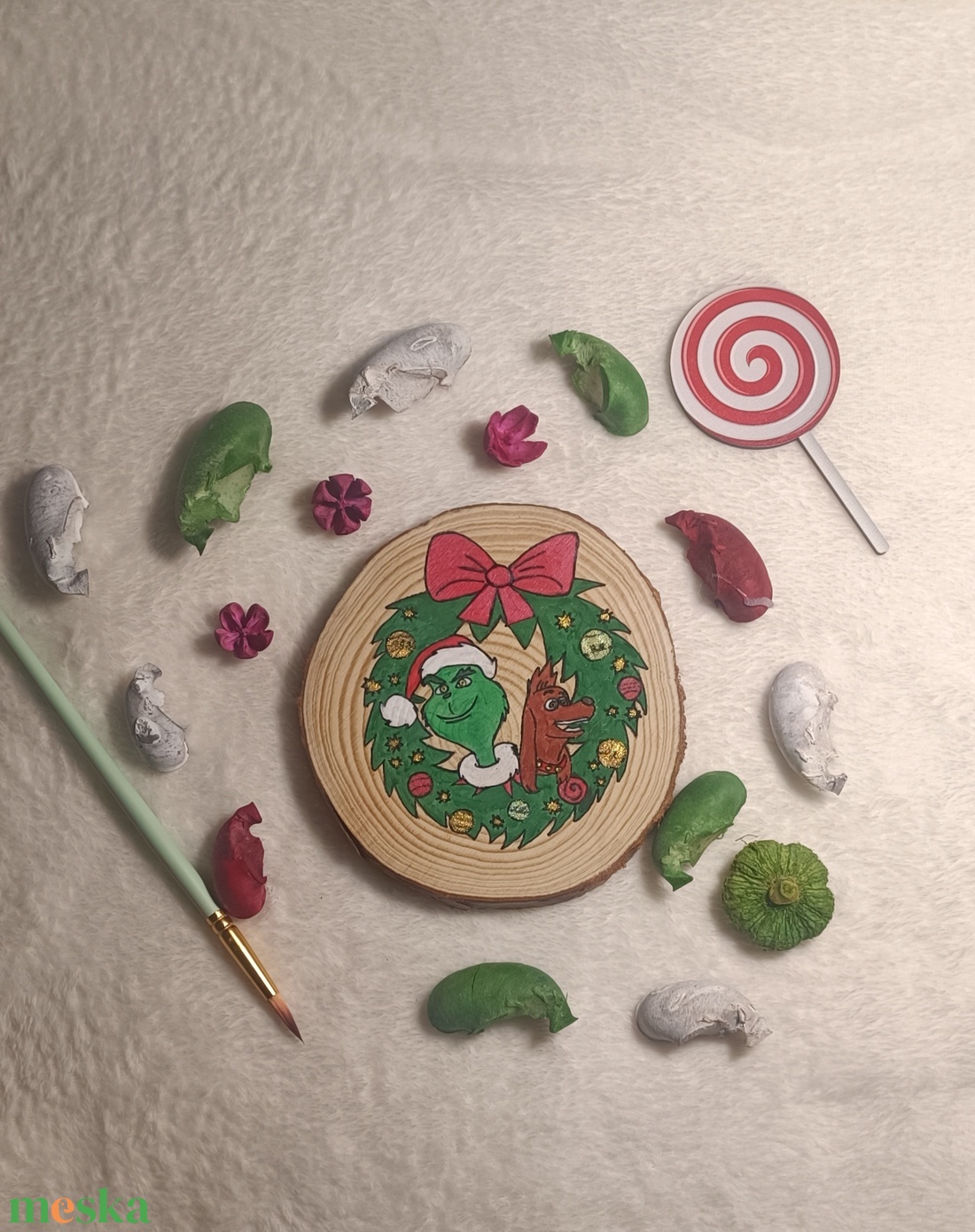 Grinches Poháralátét - otthon & életmód - konyhafelszerelés, tálalás - tálalás - tányér- és poháralátét - Meska.hu