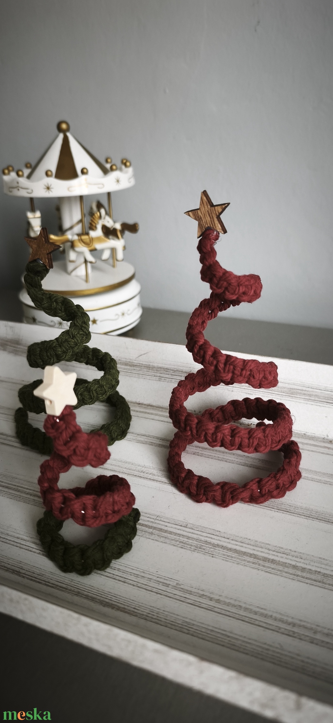 Spirál karácsonyfa - karácsony - karácsonyi lakásdekoráció - ünnepi asztaldekoráció - Meska.hu