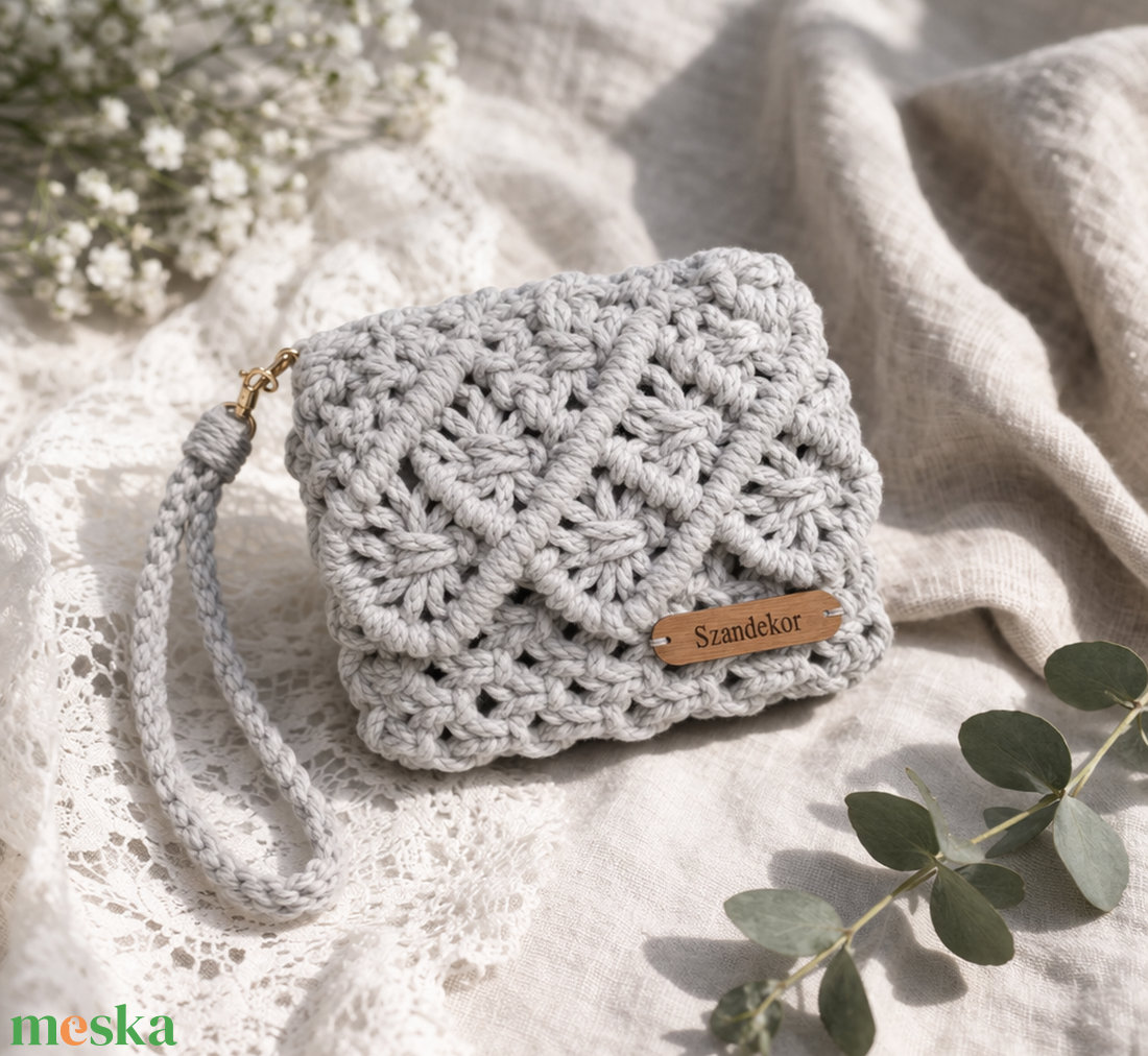 Makramé pénztárca - levehető csuklópánttal - táska & tok - pénztárca & más tok - pénztárca - női pénztárca - Meska.hu