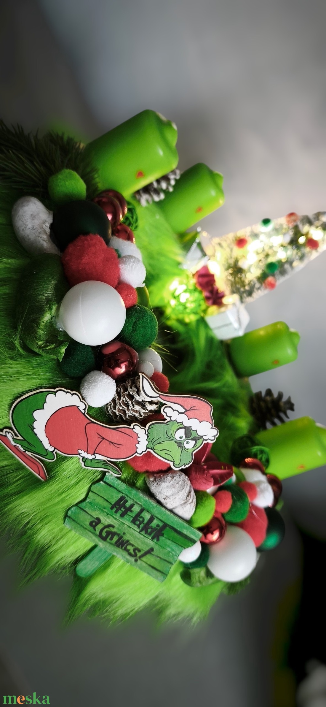 Grinches adventi koszorú  - karácsony - adventi díszek - adventi koszorú - Meska.hu
