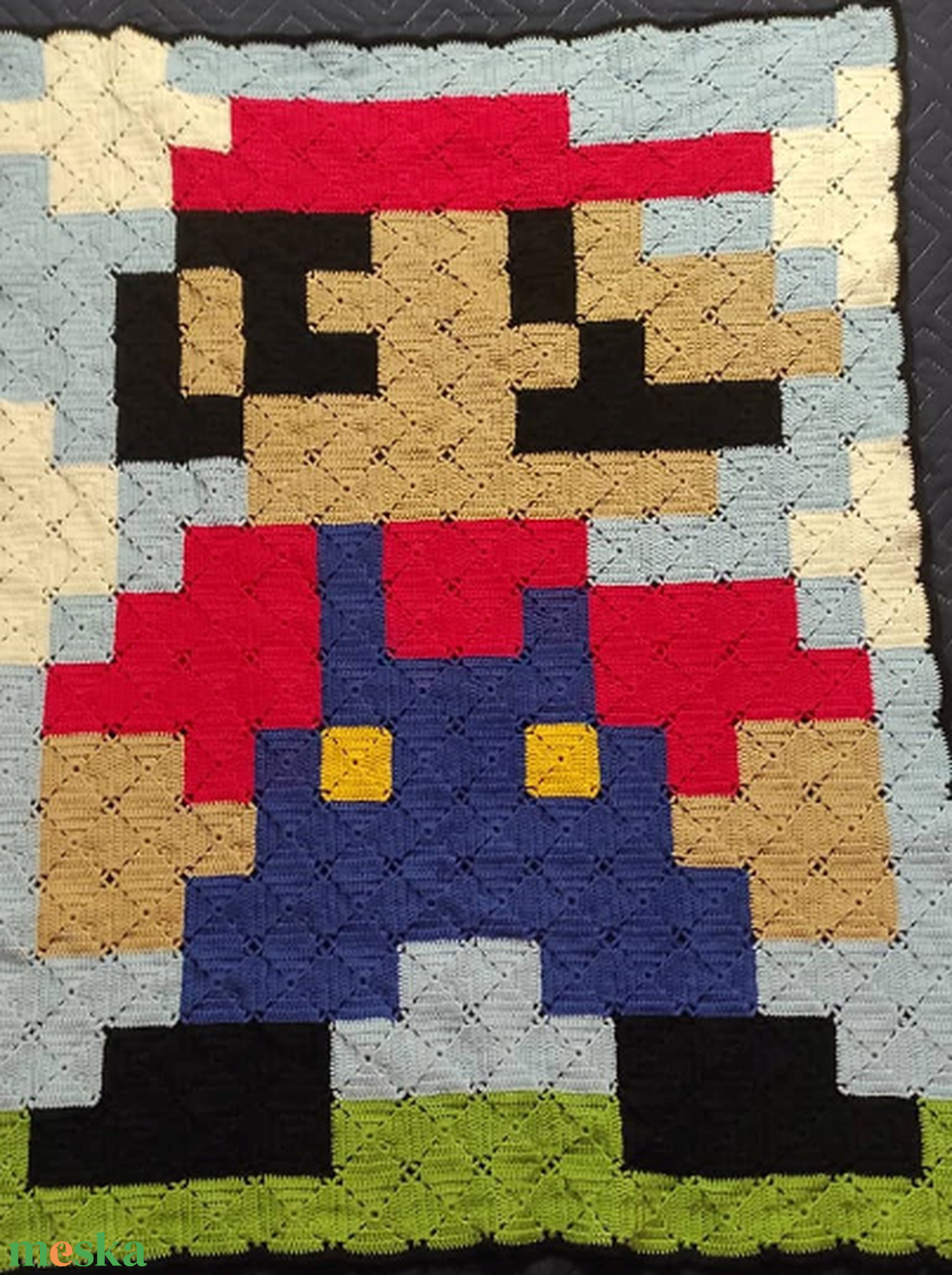 Horgolt Super Mario (Super Mario Bros) takaró/pléd - otthon & életmód - lakástextil - ágytakaró - Meska.hu Horgolt Super Mario (Super Mario Bros) takaró/pléd - otthon & életmód - lakástextil - ágytakaró - Meska.hu