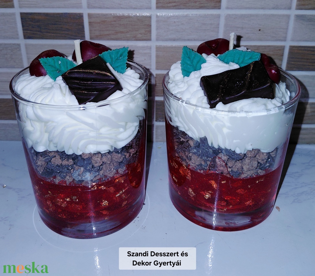 Cseresznyés csokis gyertya  - otthon & életmód - gyertya, illat, aroma - gyertya - Meska.hu