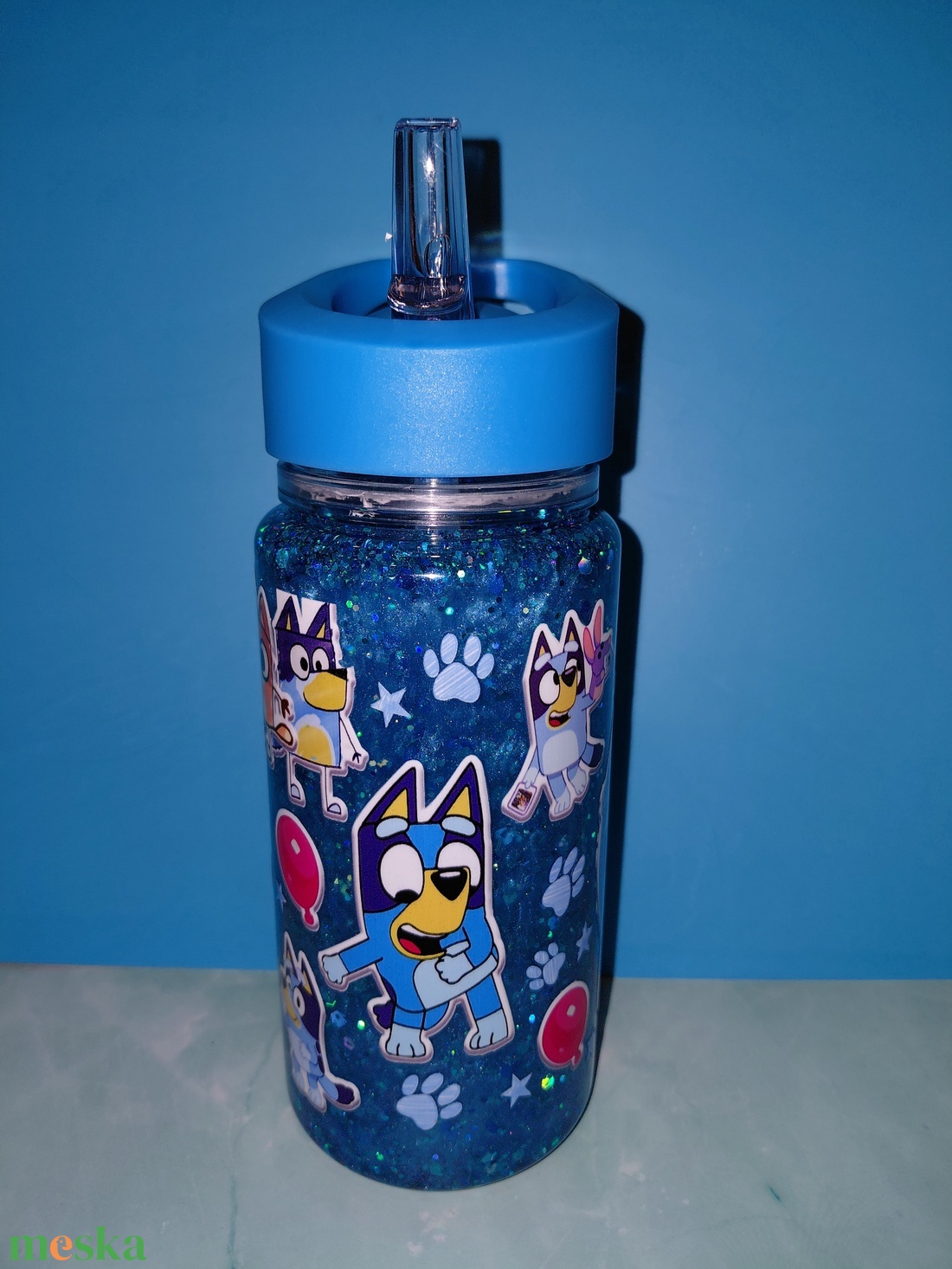 Gyerek kulacs Bluey  - otthon & életmód - konyhafelszerelés, tálalás - italos kellékek - kulacsok - Meska.hu