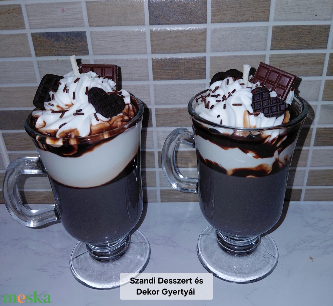 Forrócsokis szójaviasz gyertya  - kellékek & szerszámok - dekorációs kellékek - dekorációs gyertya - Meska.hu