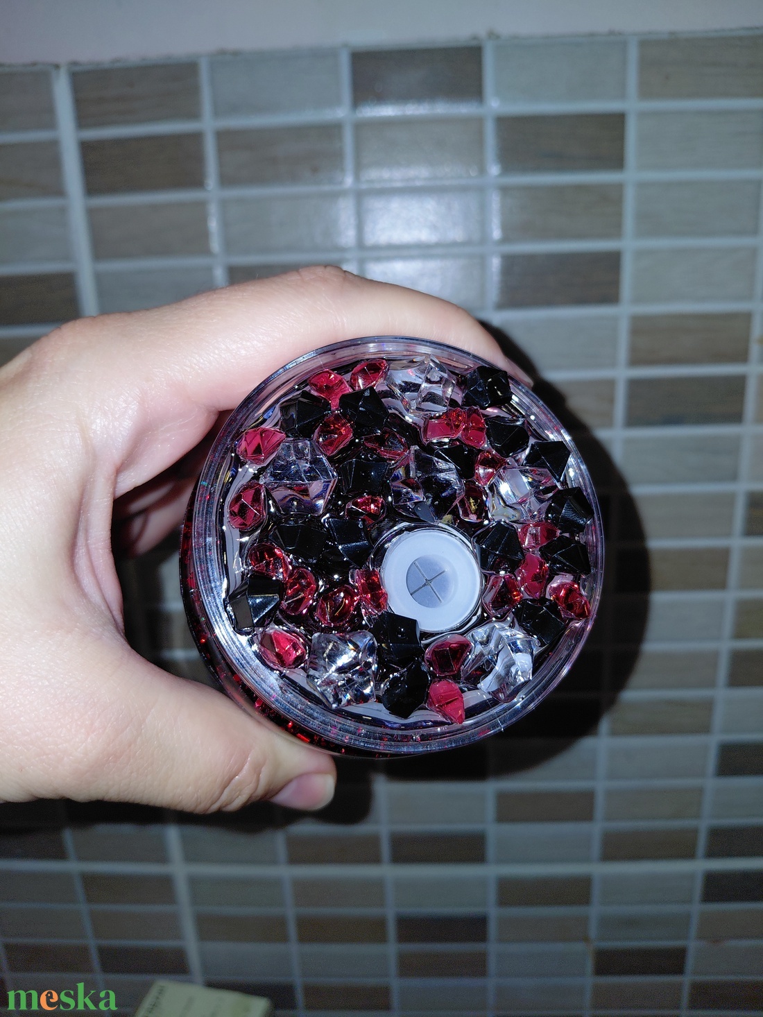 Stranger things csillámos pohár  - otthon & életmód - konyhafelszerelés, tálalás - tálalás - pohár - Meska.hu