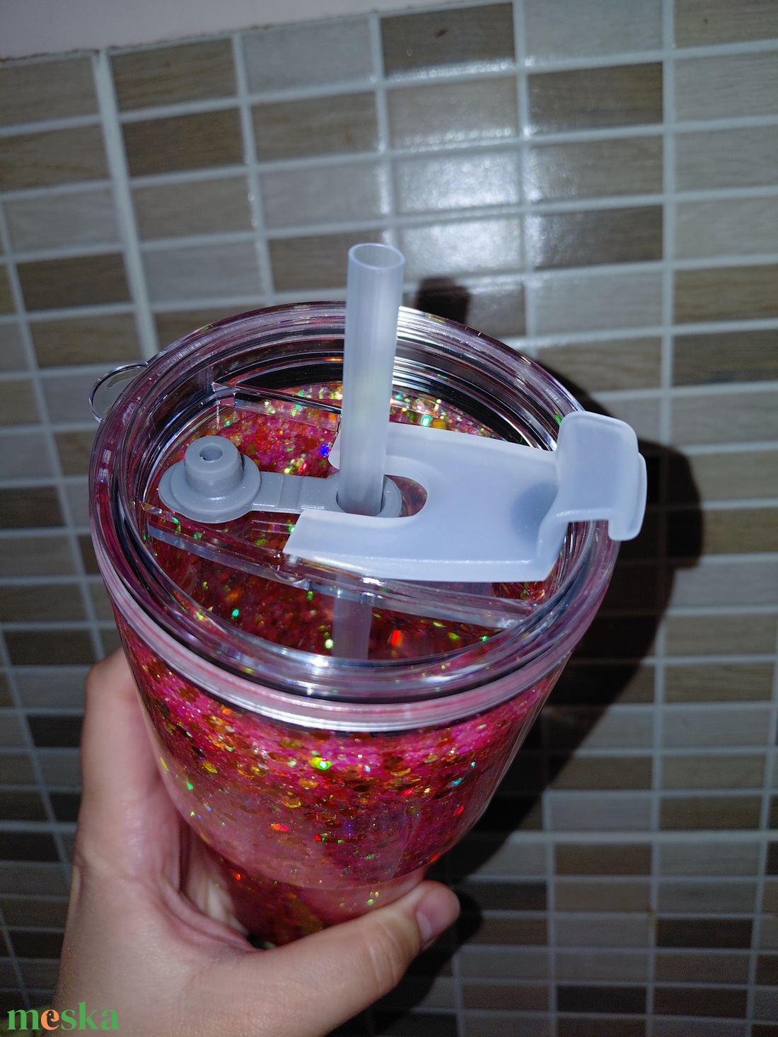 Fekete arany színű hordozható pohár  - otthon & életmód - konyhafelszerelés, tálalás - tálalás - pohár - Meska.hu