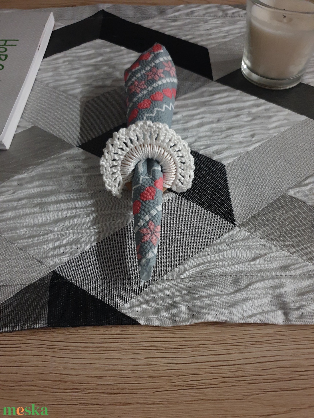 Poháralátét készlet szalvétagyűrűvel - otthon & életmód - dekoráció - asztal és polc dekoráció - horgolt & csipketerítő - Meska.hu