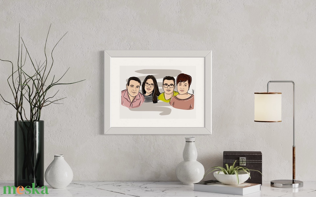 Egyedi portré fotó alapján � Kézzel rajzolt egyéni vagy családi portré, személyre szabott ajándék - művészet - portré & karikatúra - portré - Meska.hu