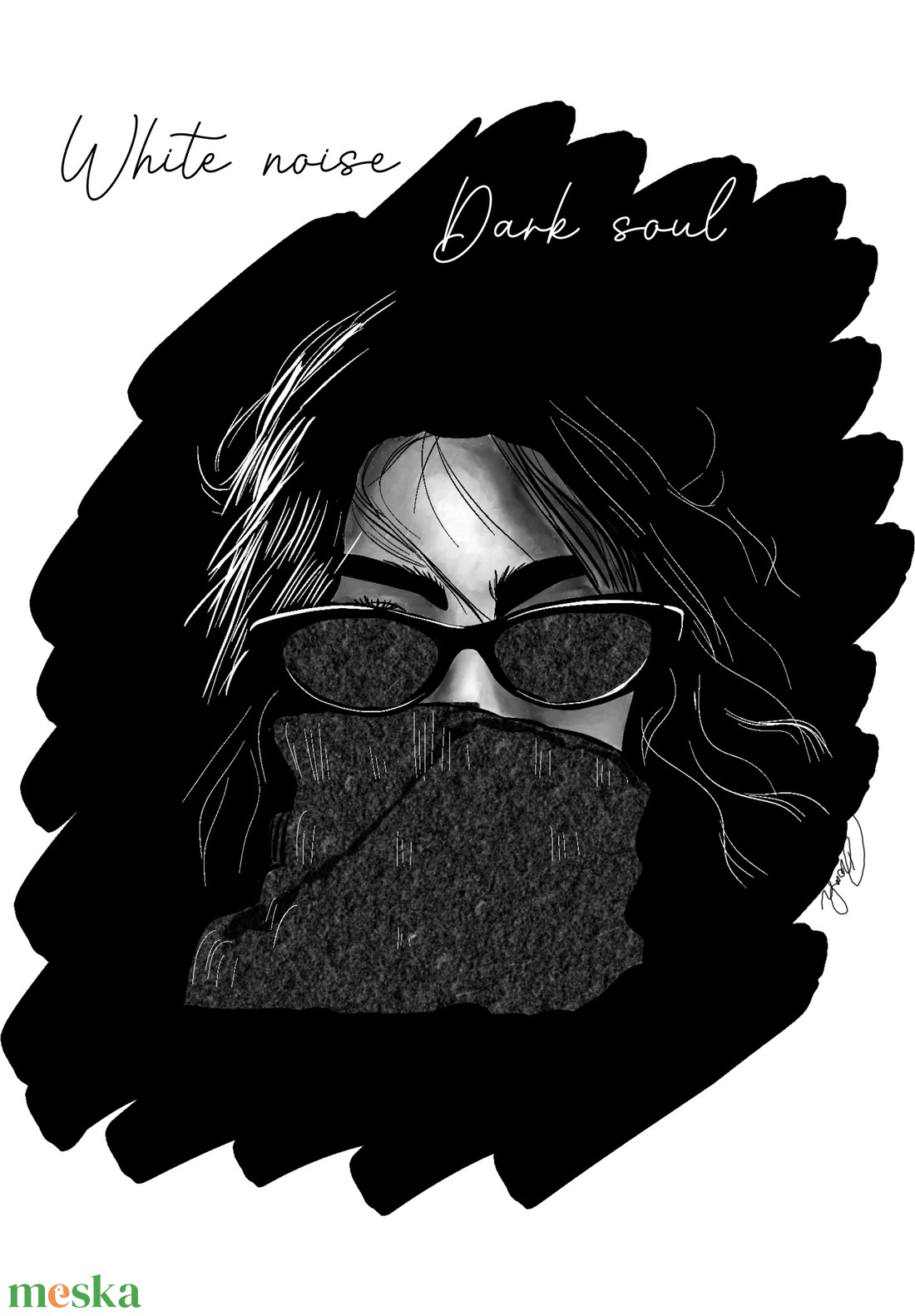 White noise / Dark soul - illusztr�ci� nyomtatva - művészet - grafika & illusztráció - digitális - Meska.hu